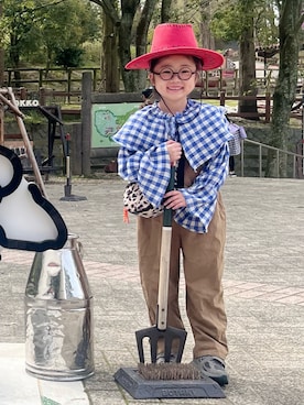 「THE NORTH FACE（ザノースフェイス）のアイテム（帽子）」を使った、* 𝚝𝚘𝚛𝚒𝚌𝚘𝚝*さん（キッズ・120cm）の春コーディネート