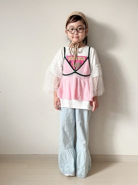 「CIAOPANIC TYPY（チャオパニックティピー）のアイテム（パンツ）」を使った、* 𝚝𝚘𝚛𝚒𝚌𝚘𝚝*さん（キッズ・120cm）の夏コーディネート