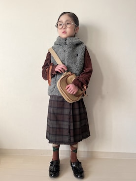 「アイテム（ベスト）」を使った、* 𝚝𝚘𝚛𝚒𝚌𝚘𝚝*さん（キッズ・110cm）の冬コーディネート