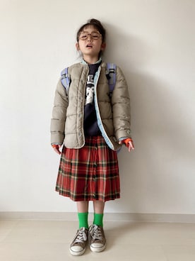 「Familiar （ファミリア）のアイテム」を使った、* 𝚝𝚘𝚛𝚒𝚌𝚘𝚝*さん（キッズ・127cm）の秋コーディネート