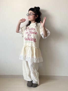 「ワンピース」｜* 𝚝𝚘𝚛𝚒𝚌𝚘𝚝*さん（キッズ・122cm）の秋コーディネート