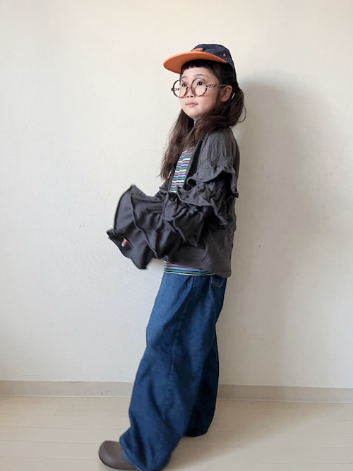 「MARKEY'S(マーキーズ)のDANDANカーディガン(カーディガン/ボレロ)」を使った、* 𝚝𝚘𝚛𝚒𝚌𝚘𝚝*さん(キッズ・122cm)の秋コーディネート