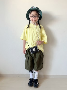 「CIAOPANIC TYPY（チャオパニックティピー）のアイテム（帽子）」を使った、* 𝚝𝚘𝚛𝚒𝚌𝚘𝚝*さん（キッズ・120cm）の夏コーディネート
