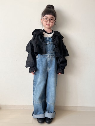 「Ocean&Ground(オーシャン&グラウンド)のプレイフルモチーフロンT(Tシャツ/カットソー)」を使った、* 𝚝𝚘𝚛𝚒𝚌𝚘𝚝*さん(キッズ・122cm)の秋コーディネート