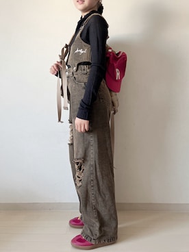 「アイテム（オールインワン・サロペット）」を使った、* 𝚝𝚘𝚛𝚒𝚌𝚘𝚝*さん（キッズ・140cm）の秋コーディネート