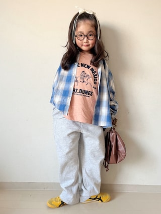 「LOWRYS FARM(ローリーズファーム)のアニマルネップT 668881(Tシャツ/カットソー)」を使った、* 𝚝𝚘𝚛𝚒𝚌𝚘𝚝*さん(キッズ・120cm)の春コーディネート