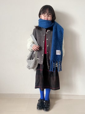 「アイテム（スタジャン）」を使った、* 𝚝𝚘𝚛𝚒𝚌𝚘𝚝*さん（キッズ・110cm）の冬コーディネート