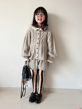 「アイテム（バッグ）」を使った、* 𝚝𝚘𝚛𝚒𝚌𝚘𝚝*さん（キッズ・110cm）の冬コーディネート