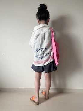 「BOBO CHOSES（ボボショーズ）のアイテム」を使った、* 𝚝𝚘𝚛𝚒𝚌𝚘𝚝*さん（キッズ・120cm）の夏コーディネート