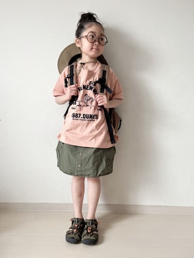 「ミニスカート」｜* 𝚝𝚘𝚛𝚒𝚌𝚘𝚝*さん（キッズ・120cm）の春コーディネート