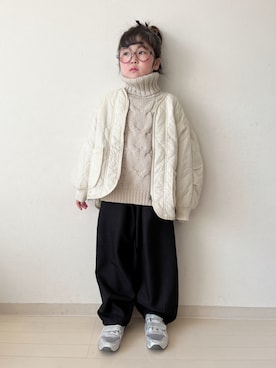 「アイテム（ブルゾン）」を使った、* 𝚝𝚘𝚛𝚒𝚌𝚘𝚝*さん（キッズ・110cm）の冬コーディネート