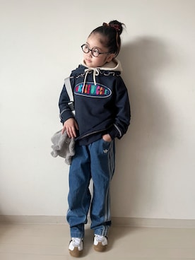 「アイテム（ジャージ）」を使った、* 𝚝𝚘𝚛𝚒𝚌𝚘𝚝*さん（キッズ・110cm）の冬コーディネート