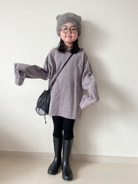 「アイテム（ニットキャップ/ビーニー）」を使った、* 𝚝𝚘𝚛𝚒𝚌𝚘𝚝*さん（キッズ・110cm）の秋コーディネート