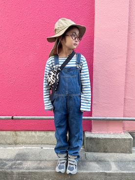 「THE NORTH FACE（ザノースフェイス）のアイテム（帽子）」を使った、* 𝚝𝚘𝚛𝚒𝚌𝚘𝚝*さん（キッズ・120cm）の春コーディネート