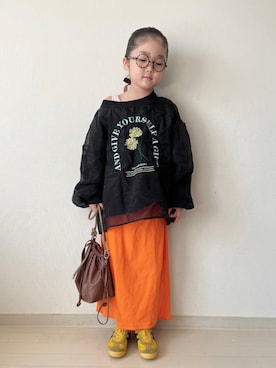 「アイテム（トップス）」を使った、* 𝚝𝚘𝚛𝚒𝚌𝚘𝚝*さん（キッズ・110cm）の秋コーディネート