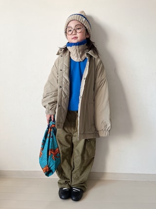 「LOWRYS FARM(ローリーズファーム)のバティックガラマルシェBAG 275948(ハンドバッグ)」を使った、* 𝚝𝚘𝚛𝚒𝚌𝚘𝚝*さん(キッズ・122cm)の秋コーディネート