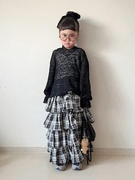 「アイテム（ヘアゴム）」を使った、* 𝚝𝚘𝚛𝚒𝚌𝚘𝚝*さん（キッズ・110cm）の秋コーディネート