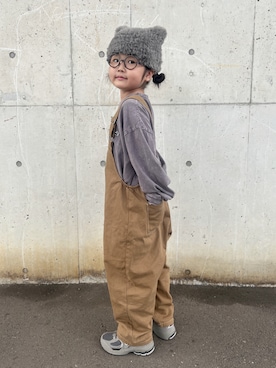 「アイテム（サロペット/オーバーオール）」を使った、* 𝚝𝚘𝚛𝚒𝚌𝚘𝚝*さん（キッズ・110cm）の秋コーディネート