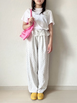 「CIAOPANIC TYPY(チャオパニックティピー)の【KIDS】ウエストレースドットスウェットパンツ《ジュニアサイズあり》(その他パンツ)」を使った、* 𝚝𝚘𝚛𝚒𝚌𝚘𝚝*さん(キッズ・120cm)の夏コーディネート
