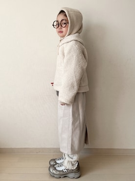 「アイテム（レッグウォーマー）」を使った、* 𝚝𝚘𝚛𝚒𝚌𝚘𝚝*さん（キッズ・110cm）の冬コーディネート