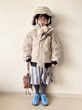 「EDWIN（エドウィン）のアイテム」を使った、* 𝚝𝚘𝚛𝚒𝚌𝚘𝚝*さん（キッズ・110cm）の冬コーディネート
