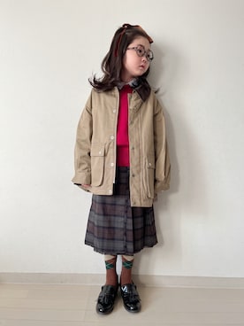 「アイテム（ミリタリージャケット）」を使った、* 𝚝𝚘𝚛𝚒𝚌𝚘𝚝*さん（キッズ・143cm）の秋コーディネート