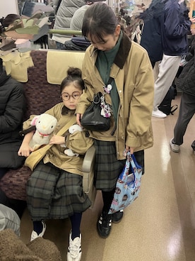 「アイテム（スカート）」を使った、* 𝚝𝚘𝚛𝚒𝚌𝚘𝚝*さん（キッズ・110cm）の秋コーディネート