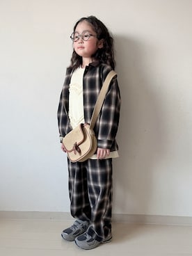 「アイテム（パンツ）」を使った、* 𝚝𝚘𝚛𝚒𝚌𝚘𝚝*さん（キッズ・110cm）の秋コーディネート