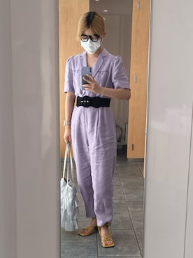 「SLY（スライ）のアイテム（オールインワン・サロペット）」を使った、nonさん（レディース・156cm）の秋コーディネート
