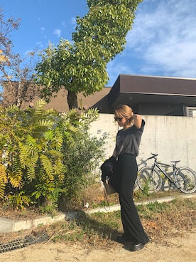 「UNTITLED（アンタイトル）のアイテム（パンツ）」を使った、makiさん（レディース・152cm）の冬コーディネート