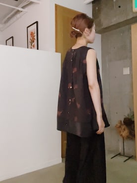 「sakishimatokyo（サキシマトーキョー）のアイテム（パンツ）」を使った、miyuwadaさん（レディース・158cm）の秋コーディネート