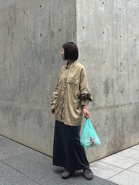 「アイテム（シュシュ、ブラウン系）」を使った、ａｏｉさん（レディース・156cm）の秋コーディネート