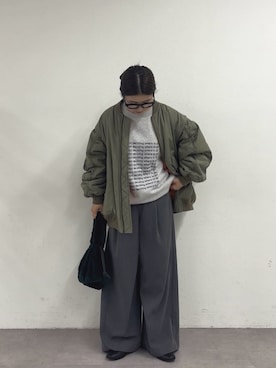 「アイテム（MA-1）」を使った、ａｏｉさん（レディース・156cm）の秋コーディネート