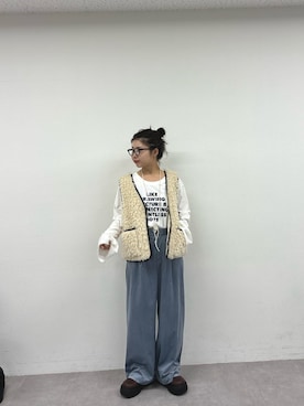 「コードュロイパンツ」｜ａｏｉさん（レディース・156cm）の秋コーディネート
