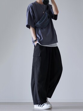 「JUNRED（ジュンレッド）のアイテム（バッグ）」を使った、taiさん（メンズ・179cm）の春コーディネート