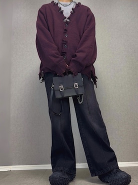 「アイテム（カーディガン/ボレロ）」を使った、taiさん（メンズ・179cm・20代）の秋コーディネート