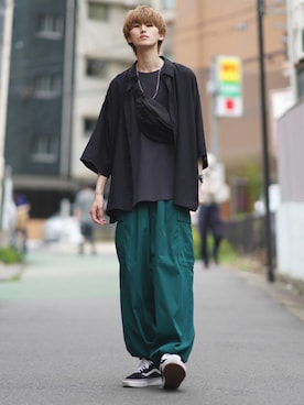 「JUNRED（ジュンレッド）のアイテム（バッグ）」を使った、taiさん（メンズ・179cm）の春コーディネート