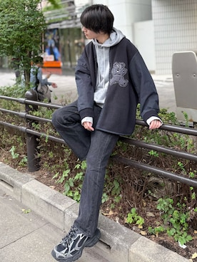 「アイテム（パーカー）」を使った、taiさん（メンズ・179cm）の秋コーディネート