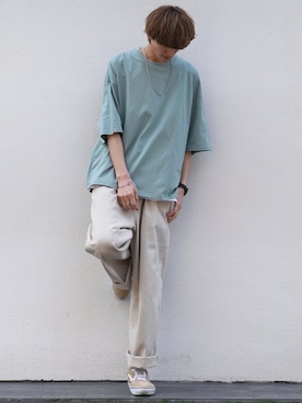 「JUNRED（ジュンレッド）のアイテム（パンツ）」を使った、taiさん（メンズ・179cm）の春コーディネート
