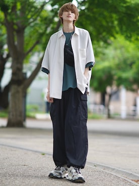 「JUNRED（ジュンレッド）のアイテム（バッグ）」を使った、taiさん（メンズ・179cm）の春コーディネート