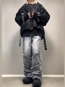 「ERAR（エラー）のアイテム」を使った、taiさん（メンズ・179cm）の冬コーディネート