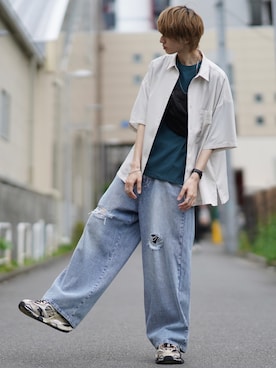 「JUNRED（ジュンレッド）のアイテム（バッグ）」を使った、taiさん（メンズ・179cm）の春コーディネート