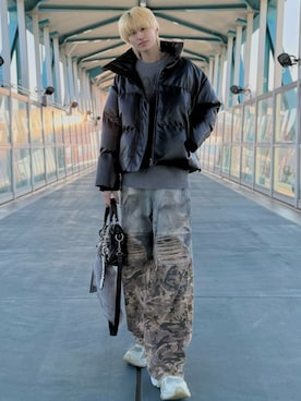 「アイテム（タンクトップ）」を使った、taiさん（メンズ・179cm）の冬コーディネート