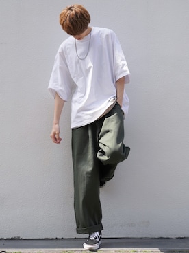 「JUNRED（ジュンレッド）のアイテム（パンツ）」を使った、taiさん（メンズ・179cm）の春コーディネート