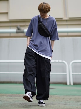 「JUNRED（ジュンレッド）のアイテム（バッグ）」を使った、taiさん（メンズ・179cm）の春コーディネート