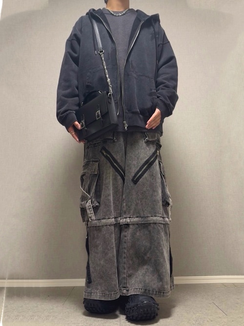 ERAR】3wayルーズシルエットハイギミックサスペンダーカーゴデニム