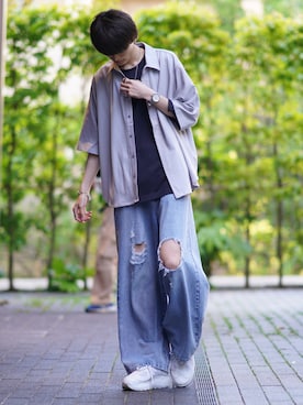 「act'm（アクトム）のアイテム（アクセサリー）」を使った、taiさん（メンズ・179cm）の春コーディネート