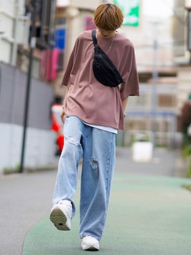 「JUNRED（ジュンレッド）のアイテム（バッグ）」を使った、taiさん（メンズ・179cm）の春コーディネート