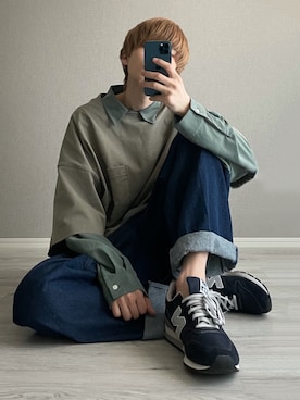 「JUNRED（ジュンレッド）のアイテム（パンツ）」を使った、taiさん（メンズ・179cm）の春コーディネート