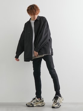 「JUNRED（ジュンレッド）のアイテム（Tシャツ/カットソー）」を使った、taiさん（メンズ・179cm）の春コーディネート